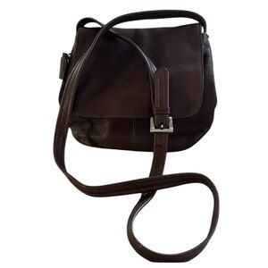 Tignanello Brown Leather Textured Cross Body